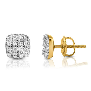 10K YELLOW GOLD DIAMOND STUD EARRINGS 0.50 CTW